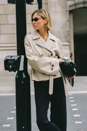 Minimal Detailing GABRIEL NATURAL CROPPED TRENCH COAT