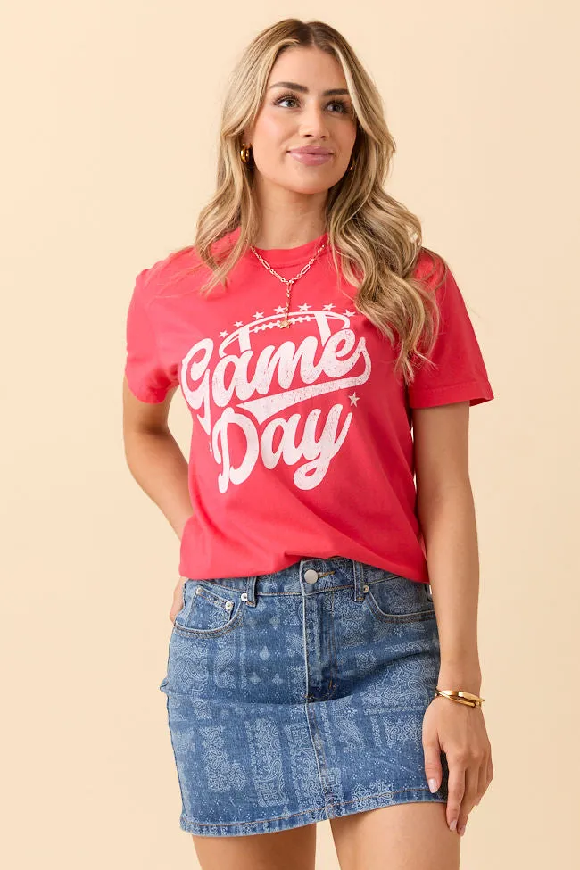 Game Day Script Paprika Graphic Tee SALE Ethically Sourced Cotton Active Trend
