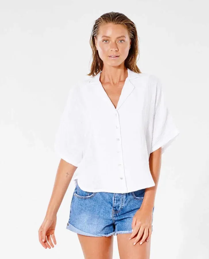 Yarn Dyed Stripes Christmas Rip Curl Womens Shirt Premium Surf