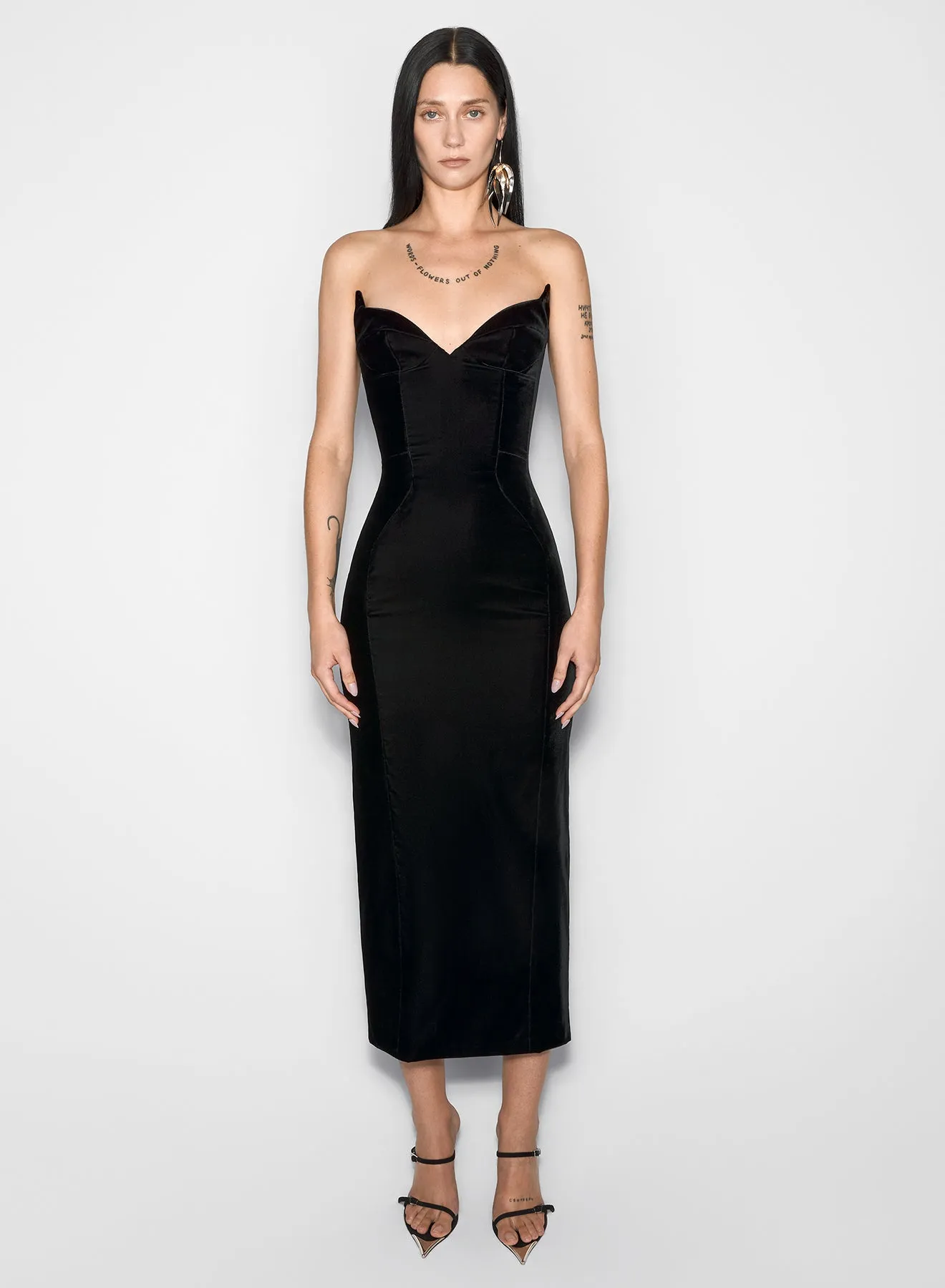 black signature strapless velvet gown Polished Tailoring