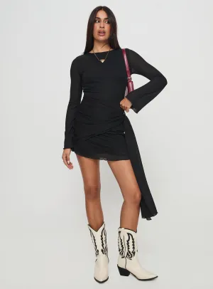 September Ends Mini Dress Black Stylish Appeal