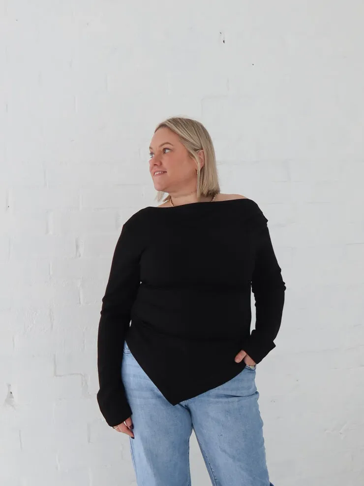 Reid Top - Black Quick Comfort Fit