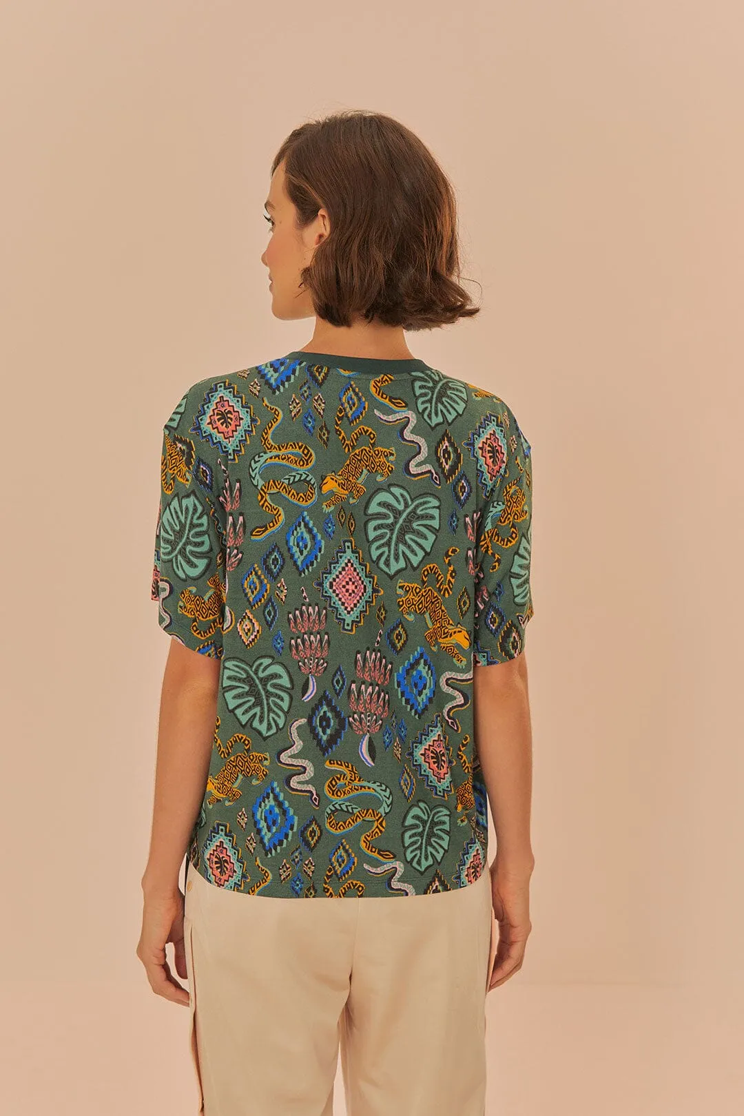 Green Adidas Farm Rio T-Shirt Cozy Design Fashion-Forward Look