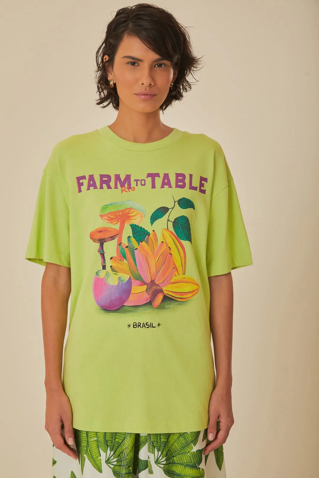 Green Farm Rio To Table Organic Cotton T-Shirt NoSideSeams Sporty Layers