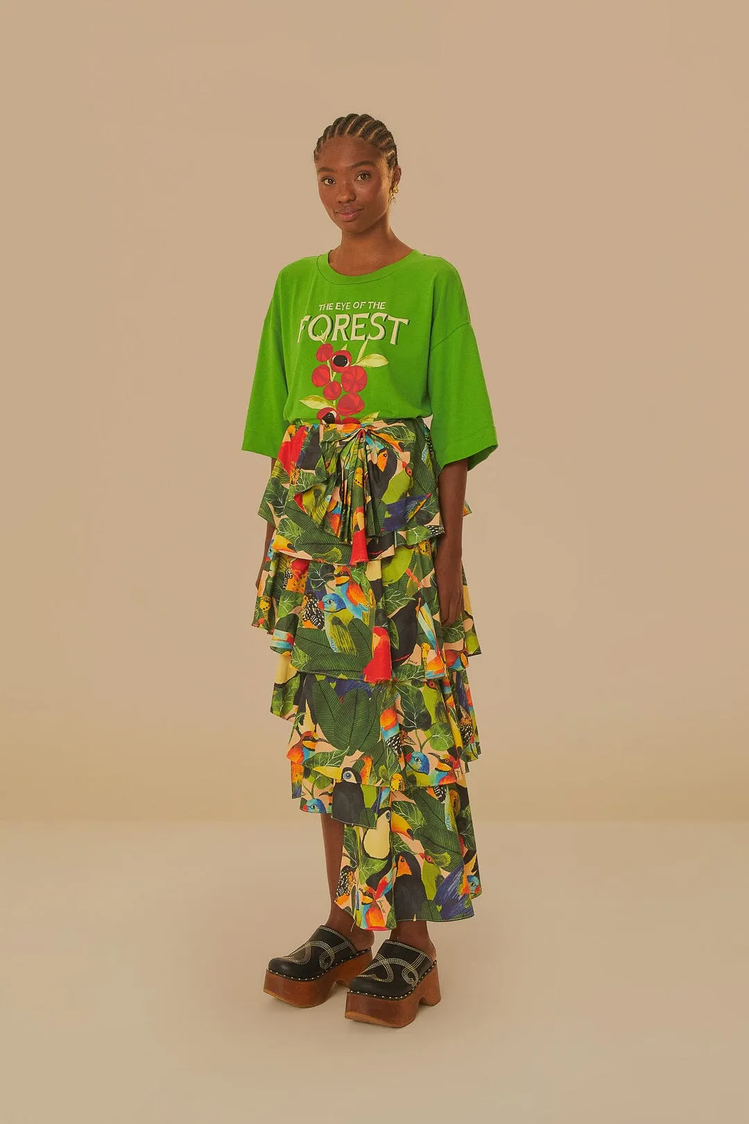 Essential Style Wear Casual Layering Wear Green The Eye Of The Forest Organic Cotton T-Shirt