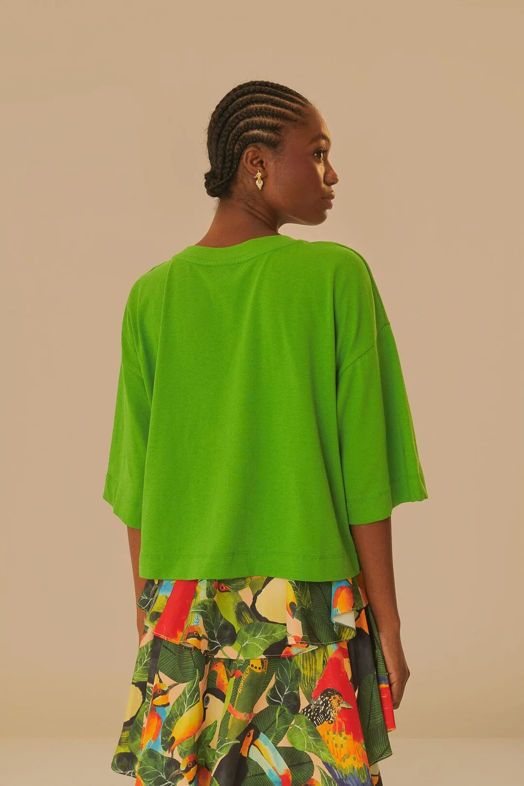 Comfortable apparel Green The Eye Of The Forest Organic Cotton T-Shirt