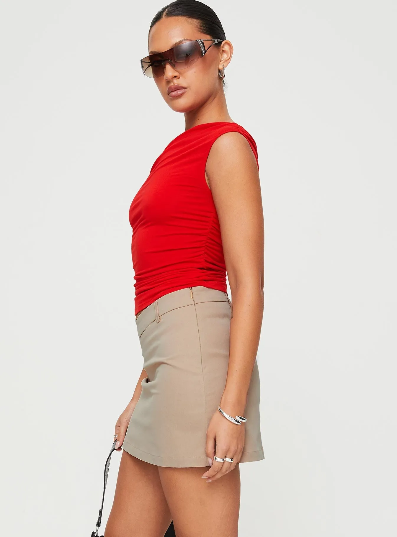 Spring Must Have Grimaldi Mini Skirt Beige