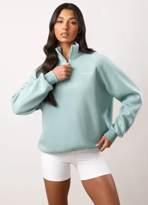 Gym King 365 Raglan Sleeve Funnel - Green Mist cycling suitable Urban Fit