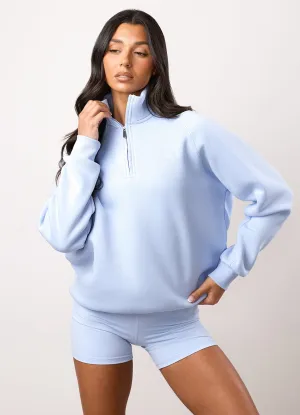 Gym King 365 Raglan Sleeve Funnel - Hydrangea Blue Comfortable Hoodie Basic Hoodie