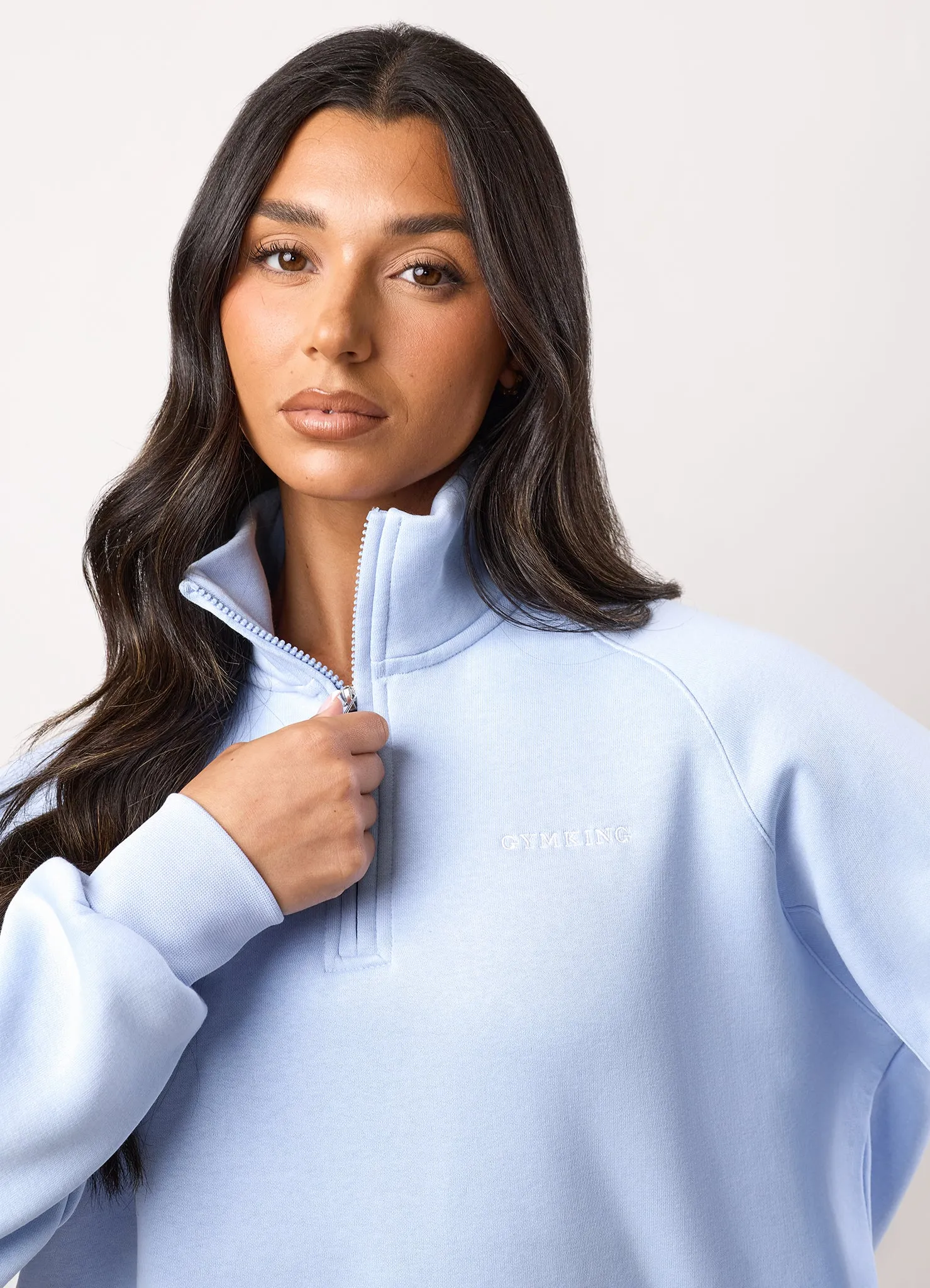 Gym King 365 Raglan Sleeve Funnel - Hydrangea Blue Trendy Wearable