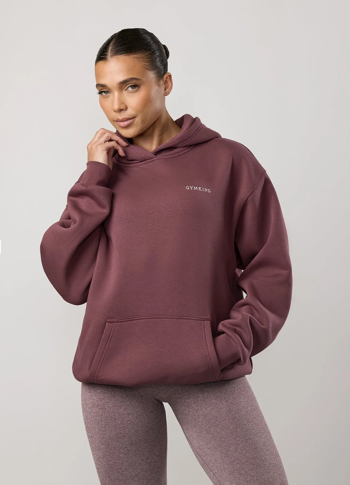 Unisex Design Gym King 365 Relaxed Fit Hood - Grape