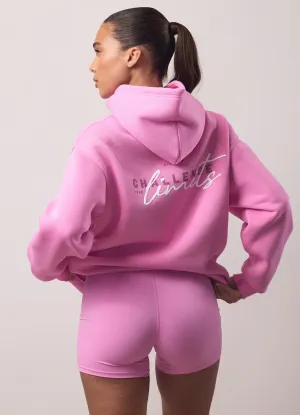 Gym King Challenge Relaxed Fit Hood - Bubblegum Pink Relaxed Look