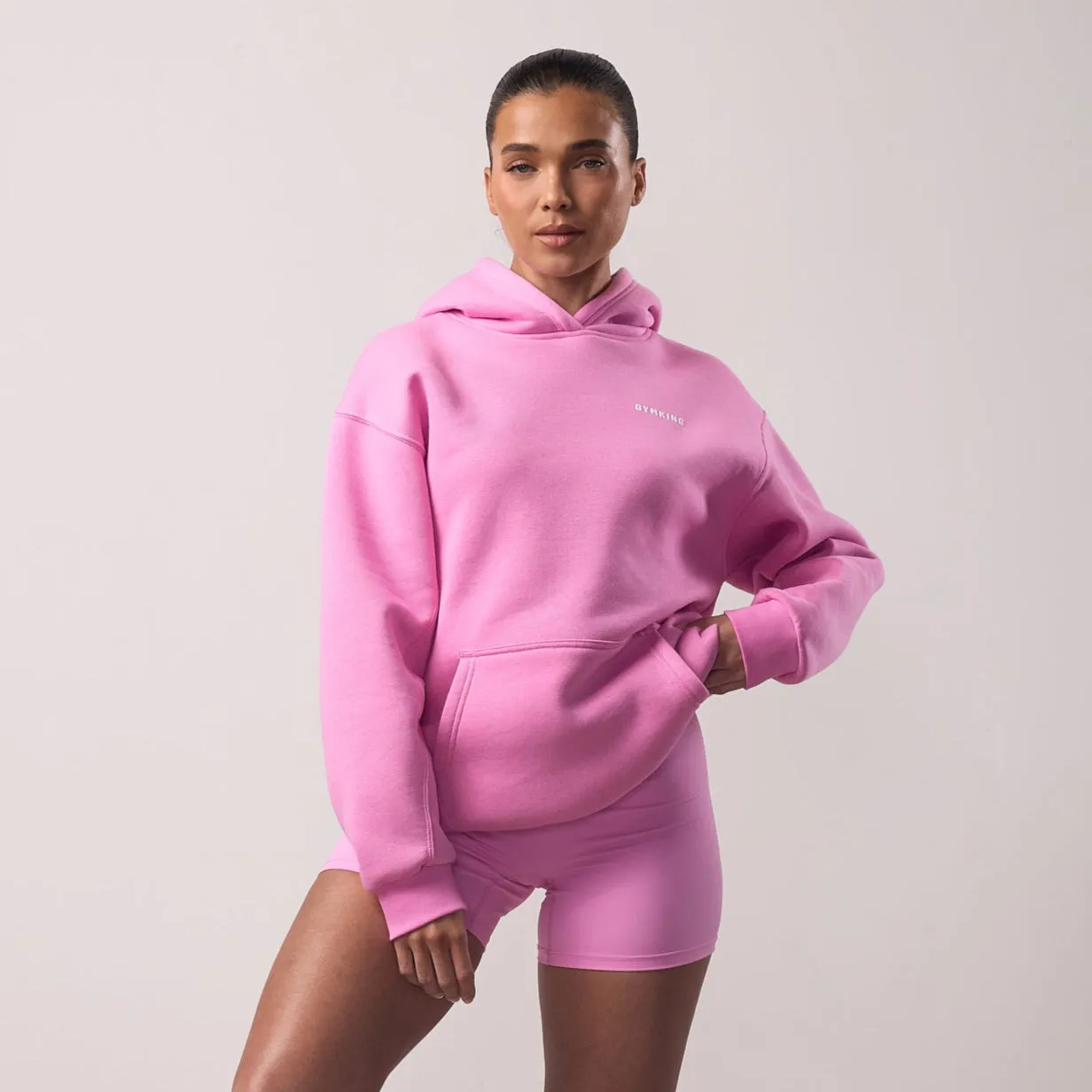 product family togetherness Urban Essential Gym King Challenge Relaxed Fit Hood - Bubblegum Pink