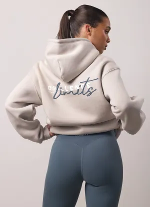 Gym King Challenge Relaxed Fit Hood - Light Stone Relaxed Look