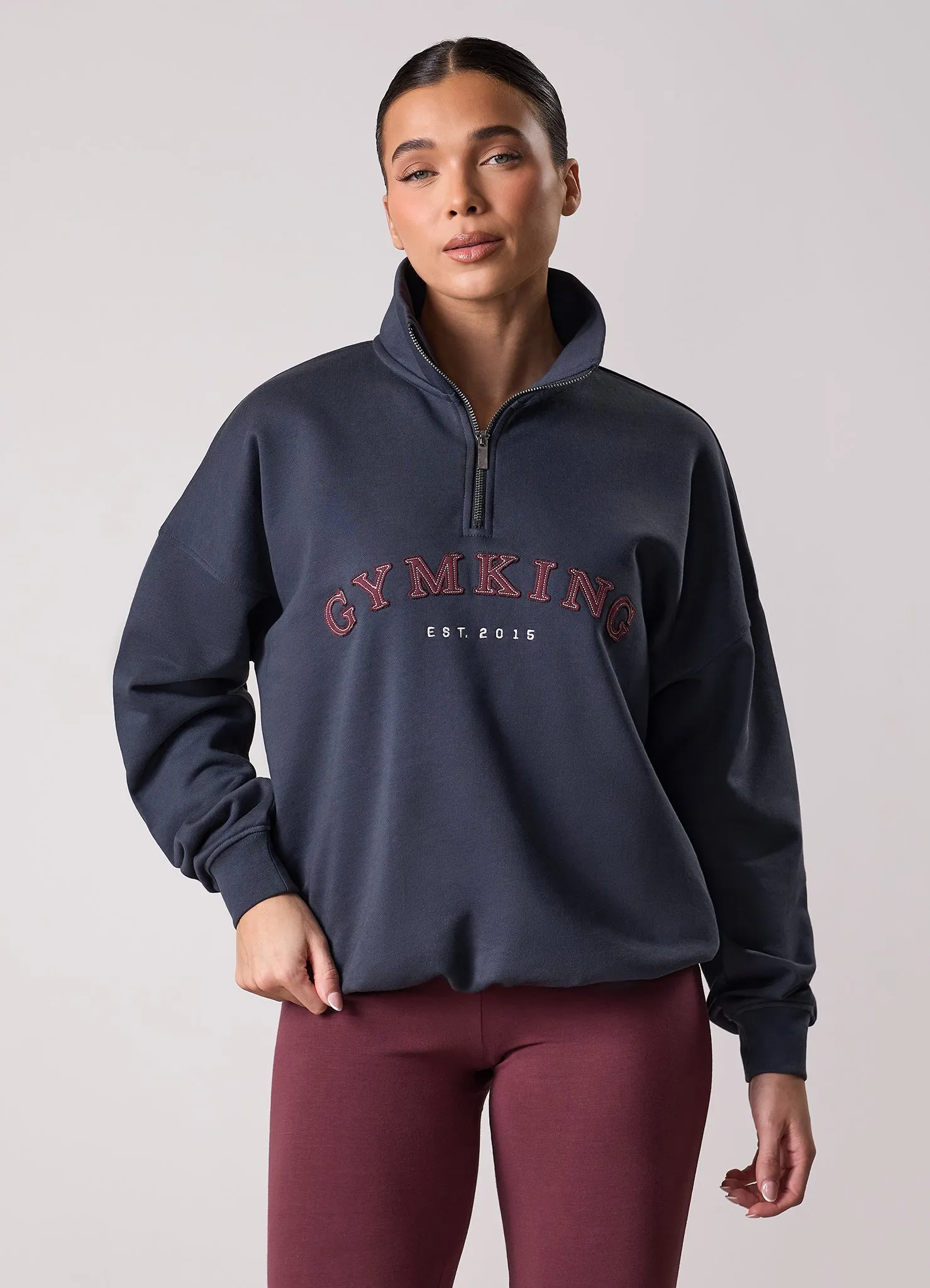 product shipping Gym King Compose 1/4 Zip Funnel - Midnight Blue