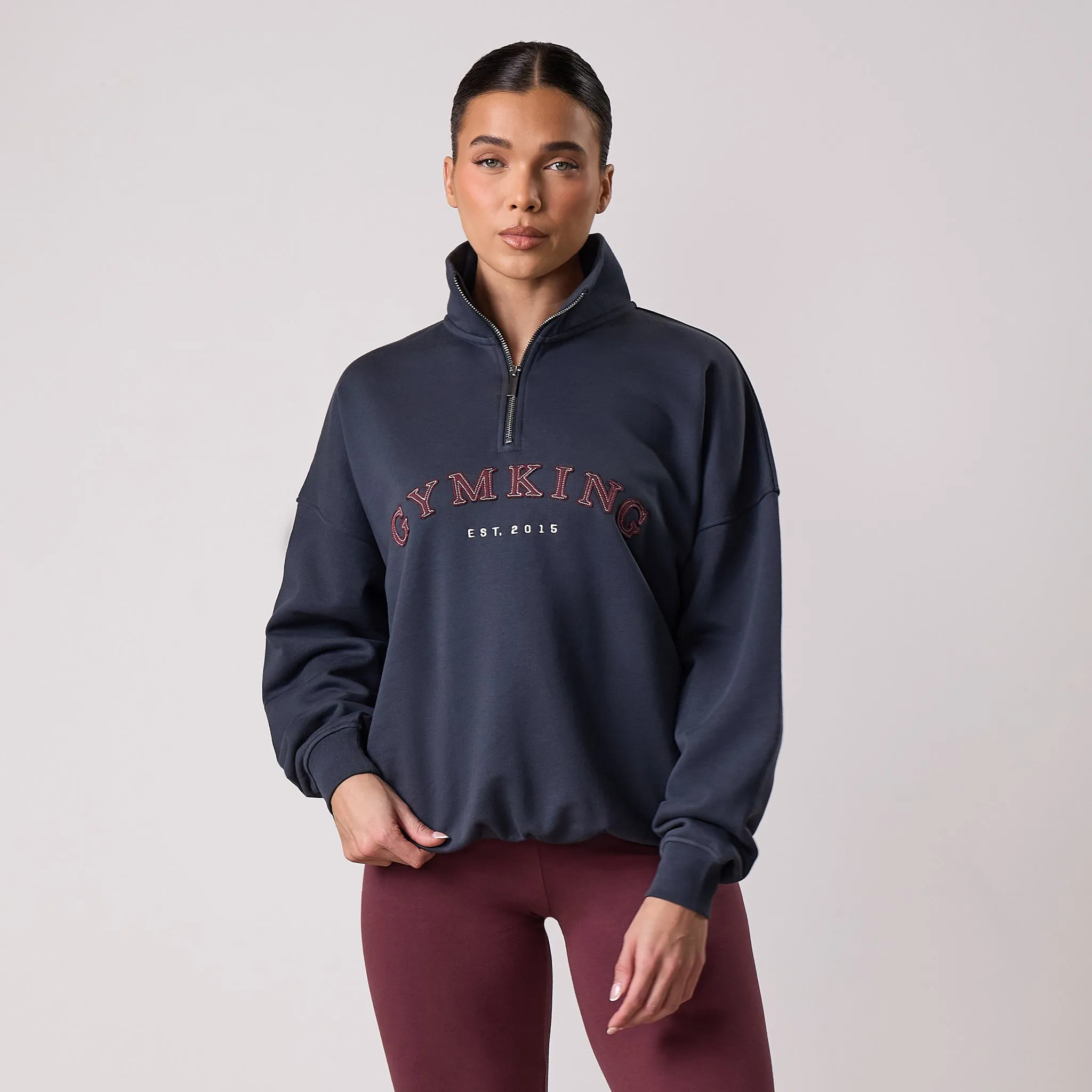 Daily Active Gym King Compose 1/4 Zip Funnel - Midnight Blue