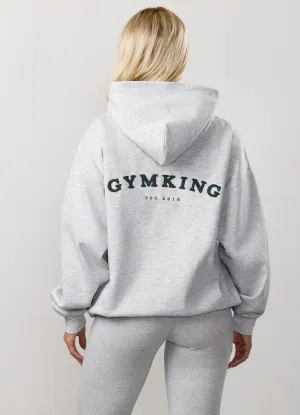 Warm Top Gym King Compose Fleece Oversized Hood - Snow Marl