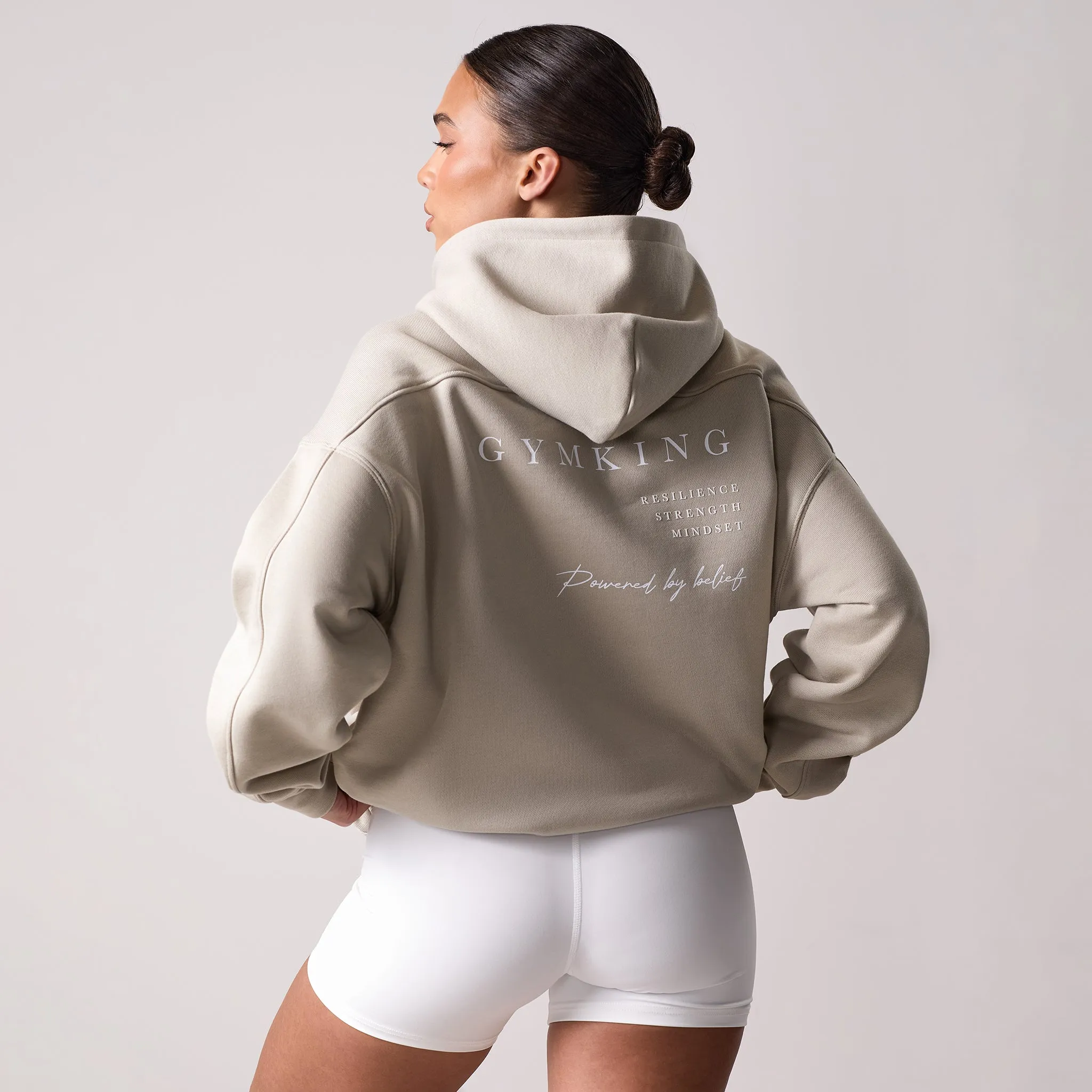 Gym King Define Oversized Hood - Vanilla Brown product bag functionality product skiing suitability