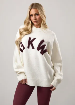 product fringe edginess Comfortable Design Gym King Restore Knit Crew - Cream/Fig