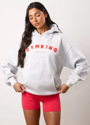 Cool Essentials Urban Style Gym King Shadow Oversized Hood - Snow Marl