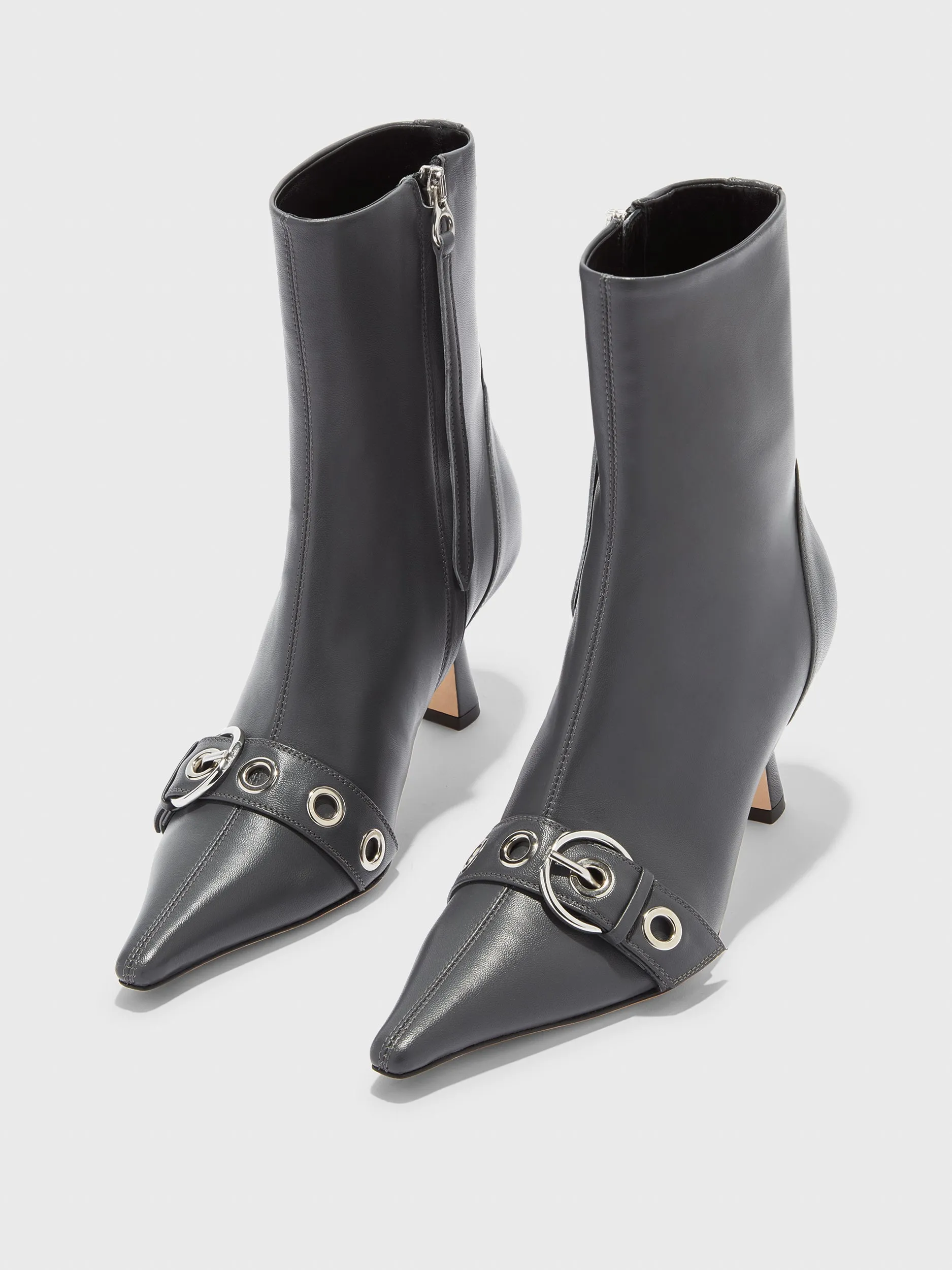 Halima Eyelet Pointed Boots Sporty Look Quality Design