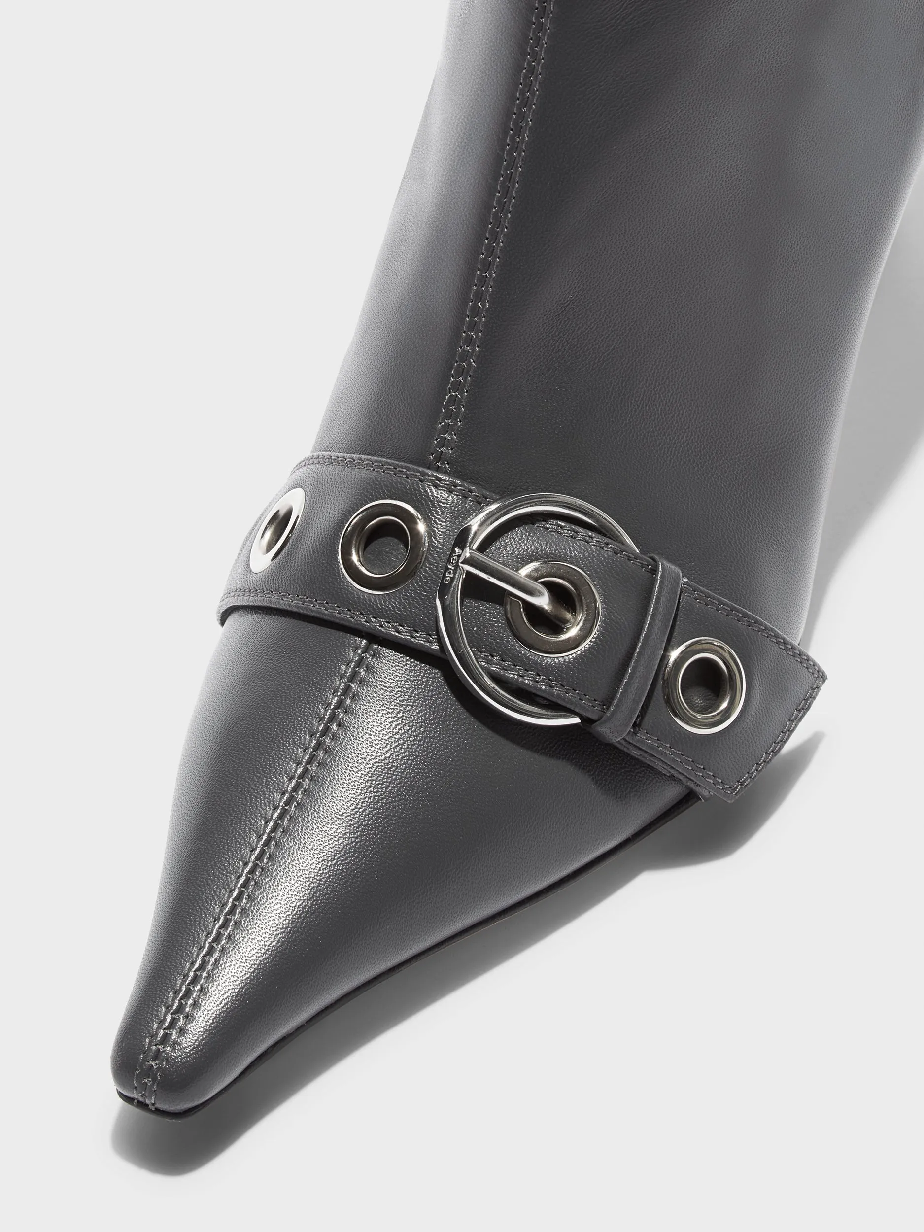 Halima Eyelet Pointed Boots Stable Support Morning Walk Soft Step