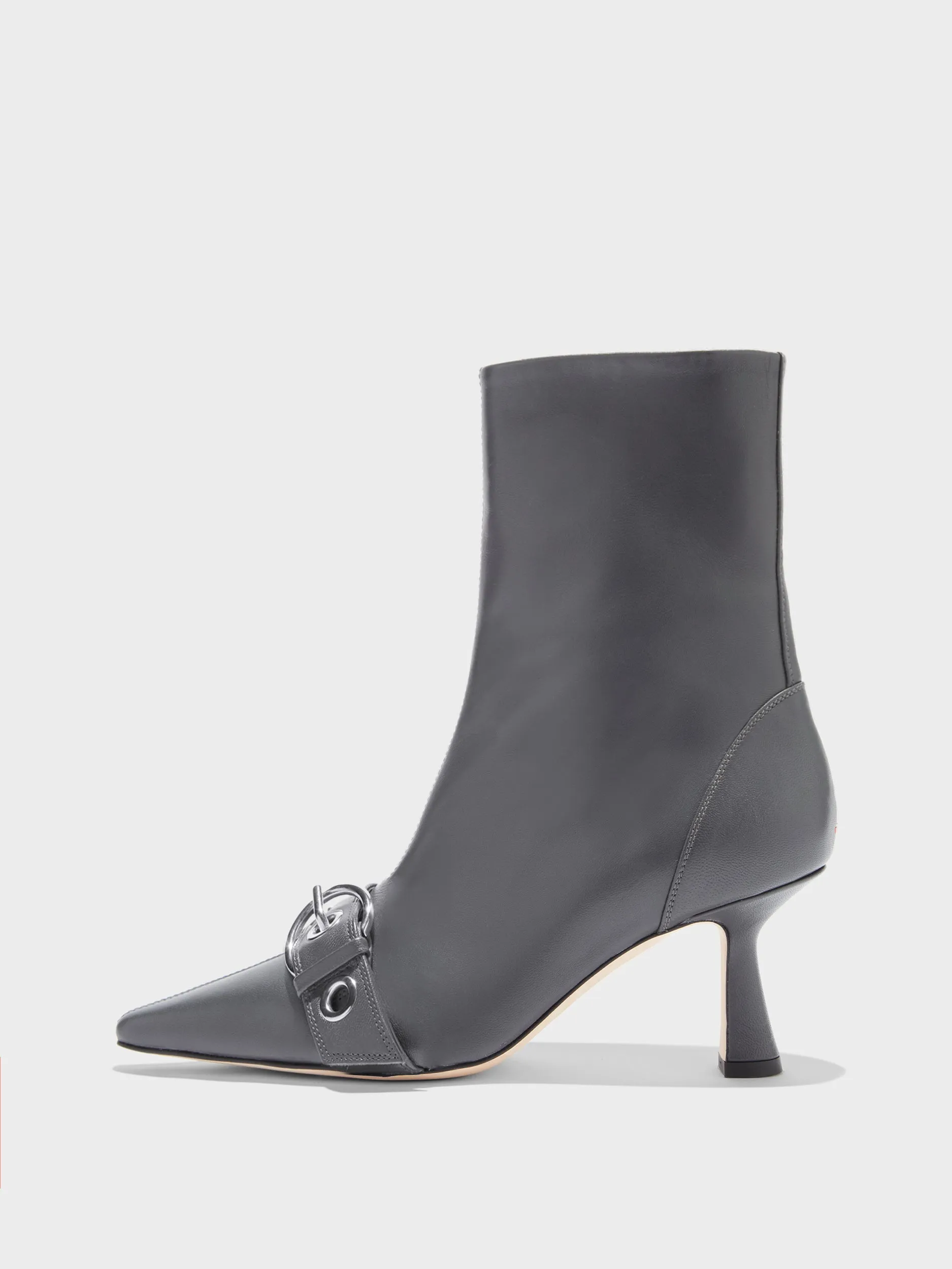Halima Eyelet Pointed Boots Neutral Tones