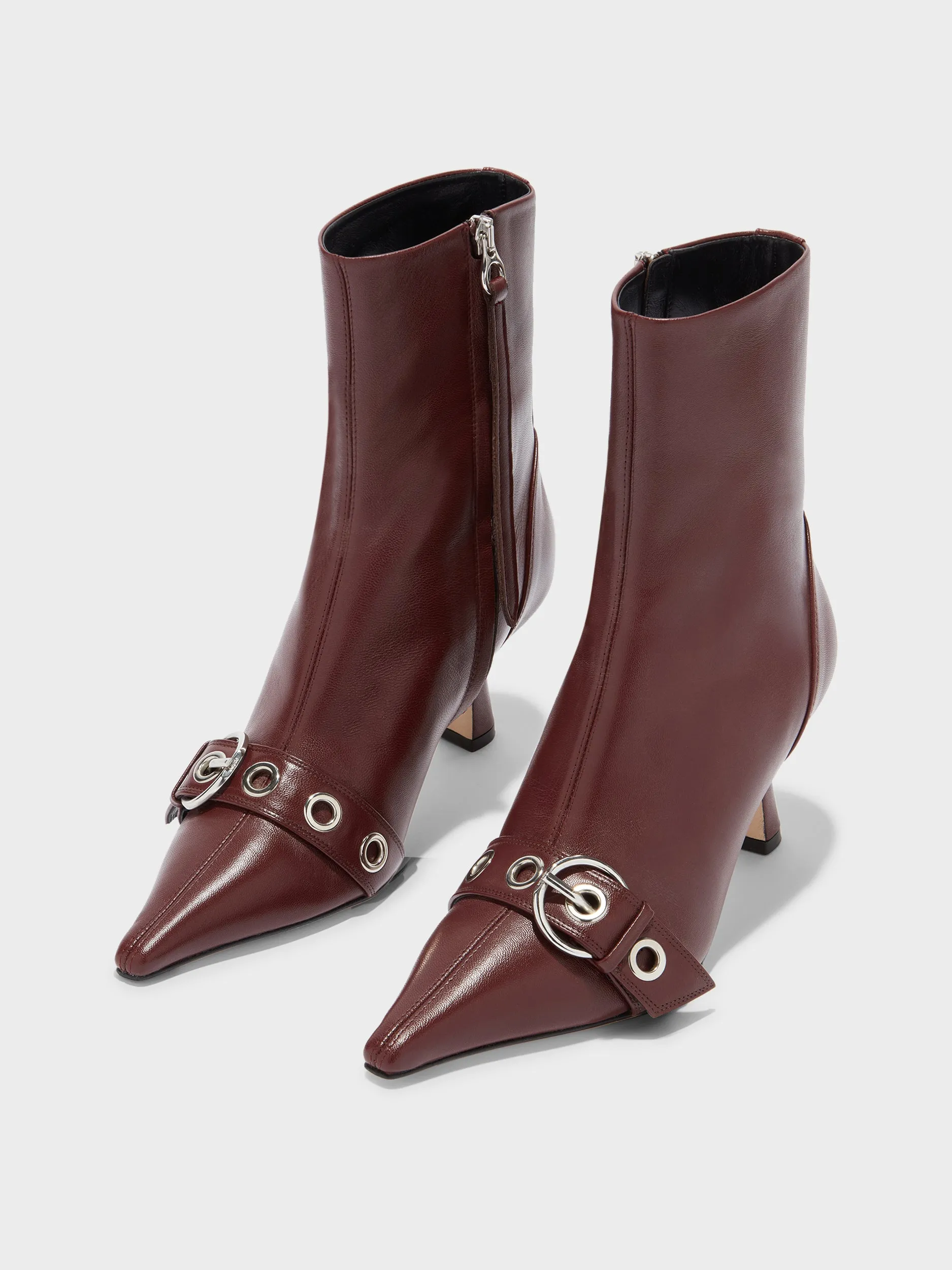 Halima Eyelet Pointed Boots Outdoor Function