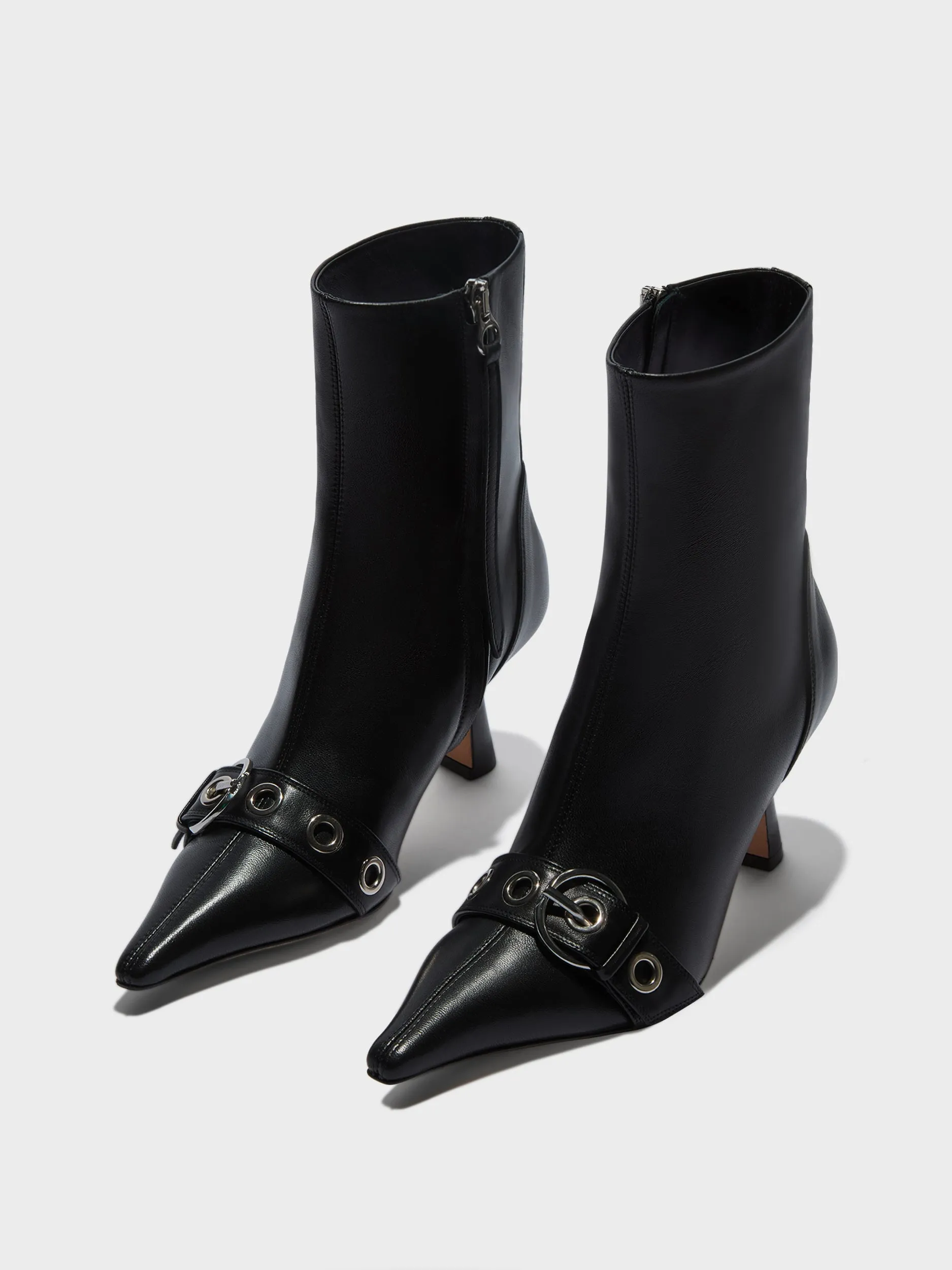 Sharp Look Halima Eyelet Pointed Boots