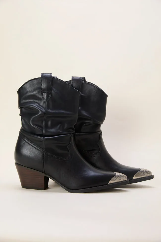 Slip Resistant Grip Heather Black Slouch Boots Emily Fauver X Pink Lily