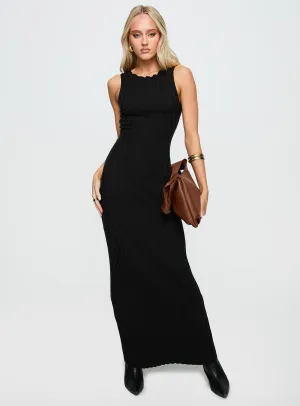 Flexible Fit Fashion Essential Harp Maxi Dress Black