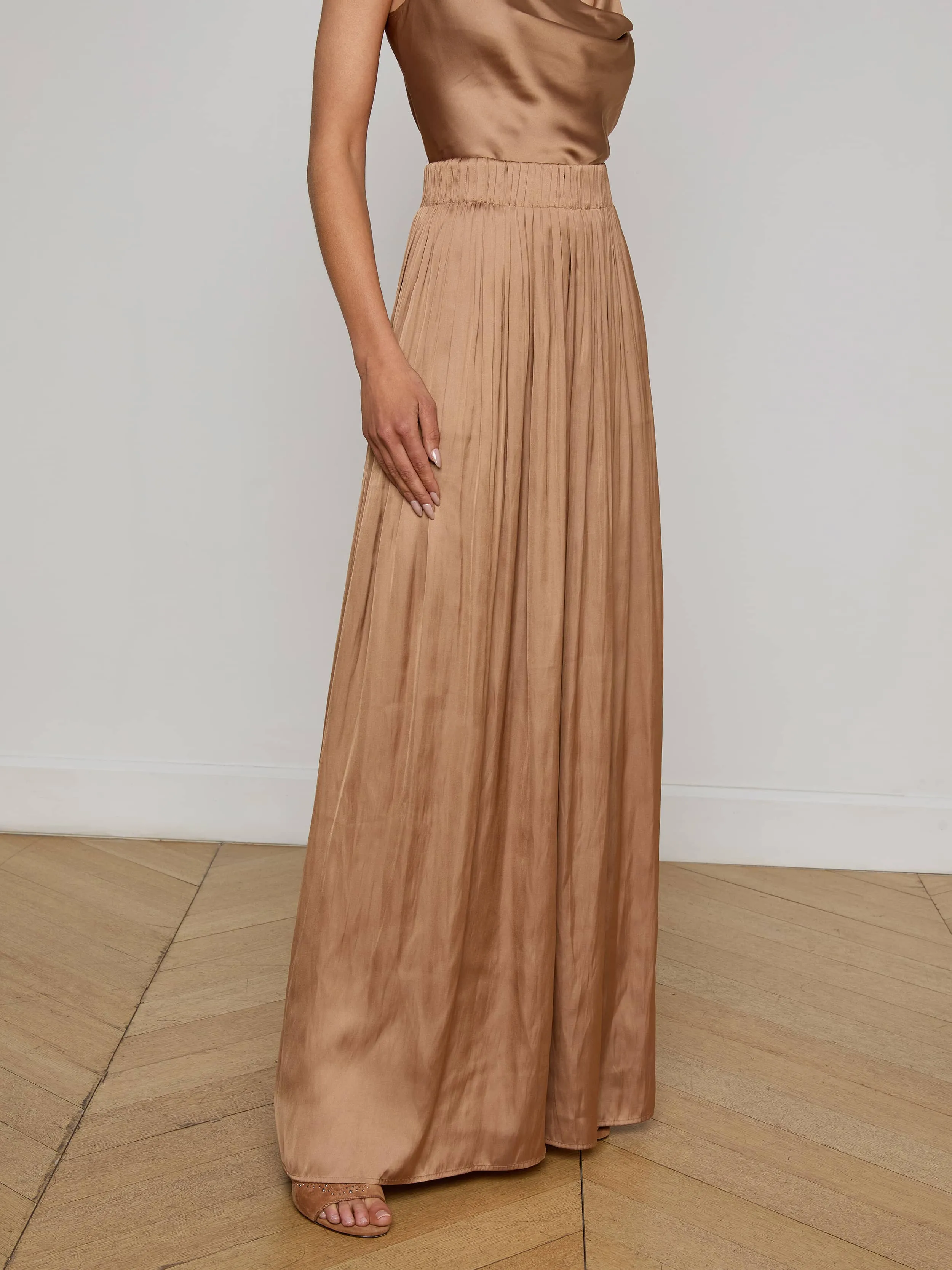 Hidden Zip Pockets Haylo Satin Pant