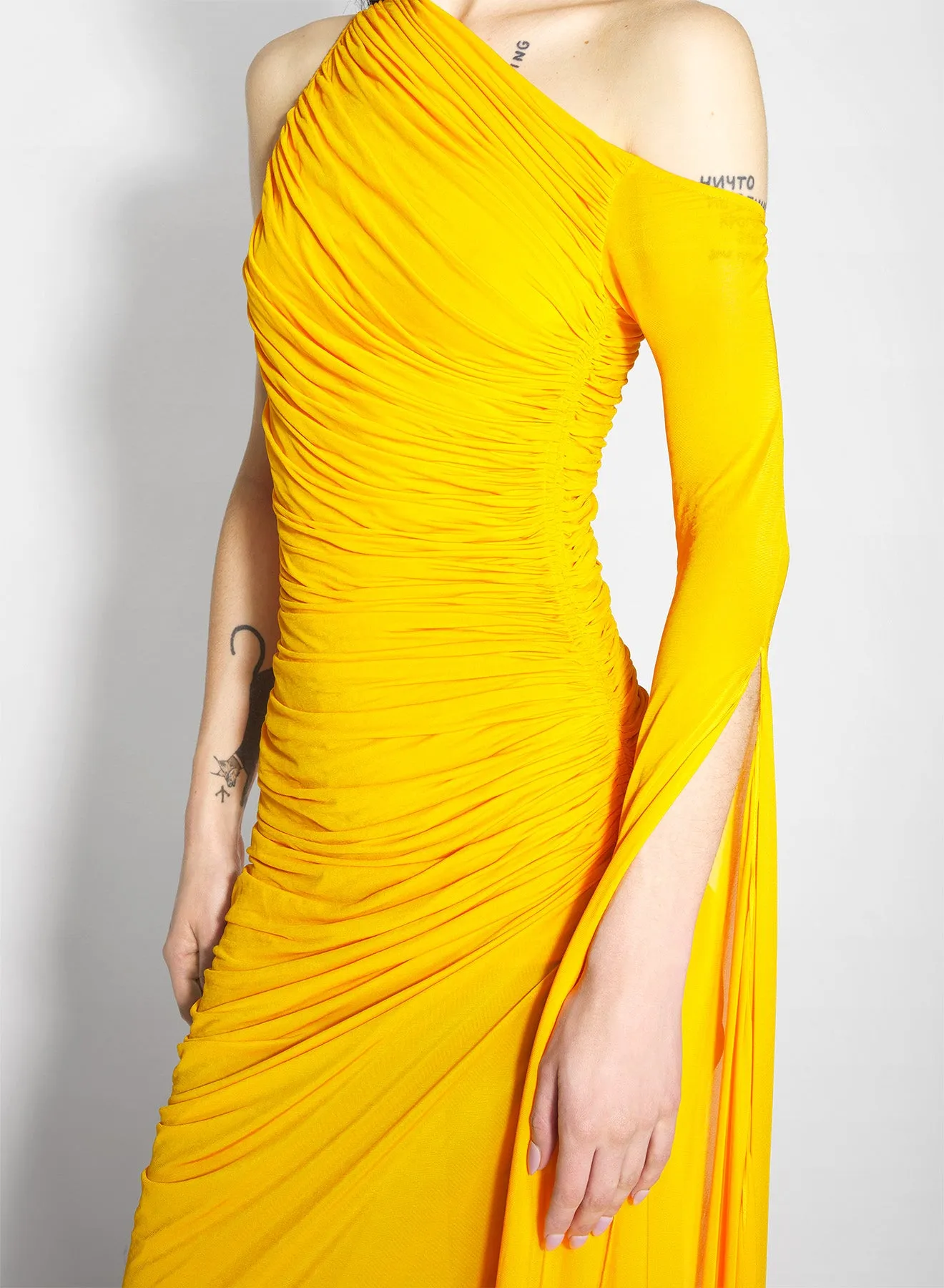 amber draped infinity dress Urban Light Floral design