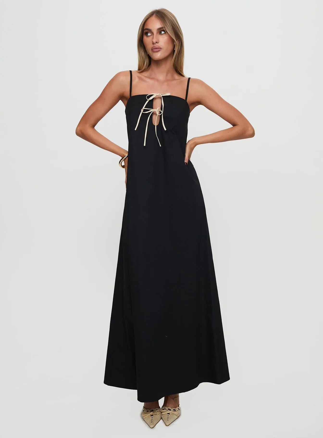 Belong Together Maxi Dress Black Basic Cool Calm Style