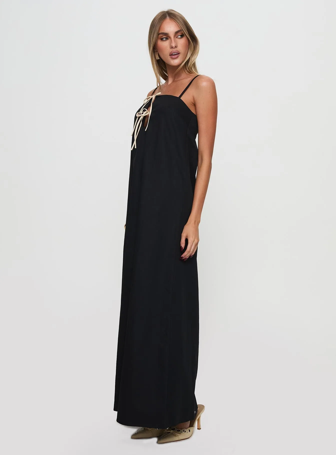 Relaxed Waist Belong Together Maxi Dress Black
