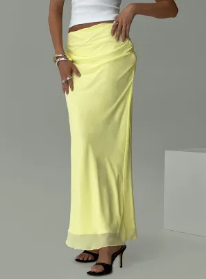 Clean Fit Herrera Maxi Skirt Yellow