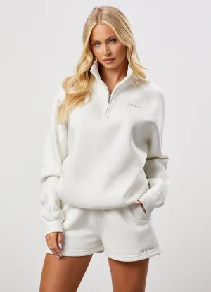 Gym King 365 Raglan Sleeve Funnel - Cream Versatile Jacket