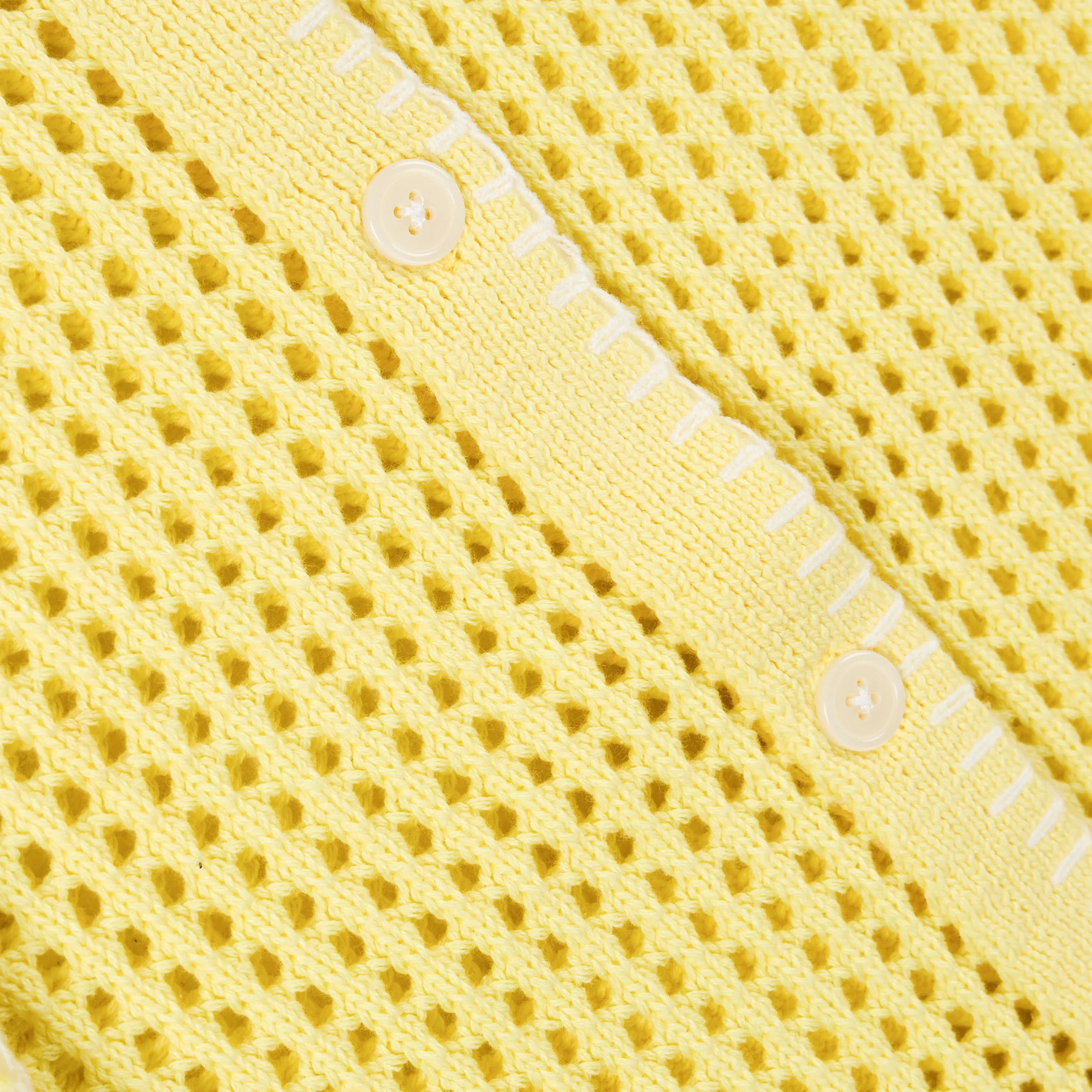 Effortless Design Layered Look Obey Womens Pilar Crochet S/S Yellow Pear