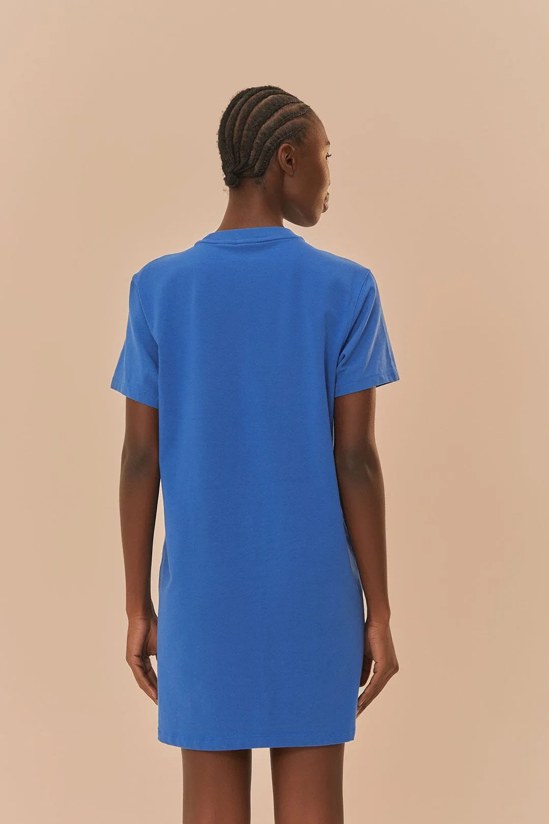 Blue Adidas Farm Rio T-Shirt Dress Indoor Comfort