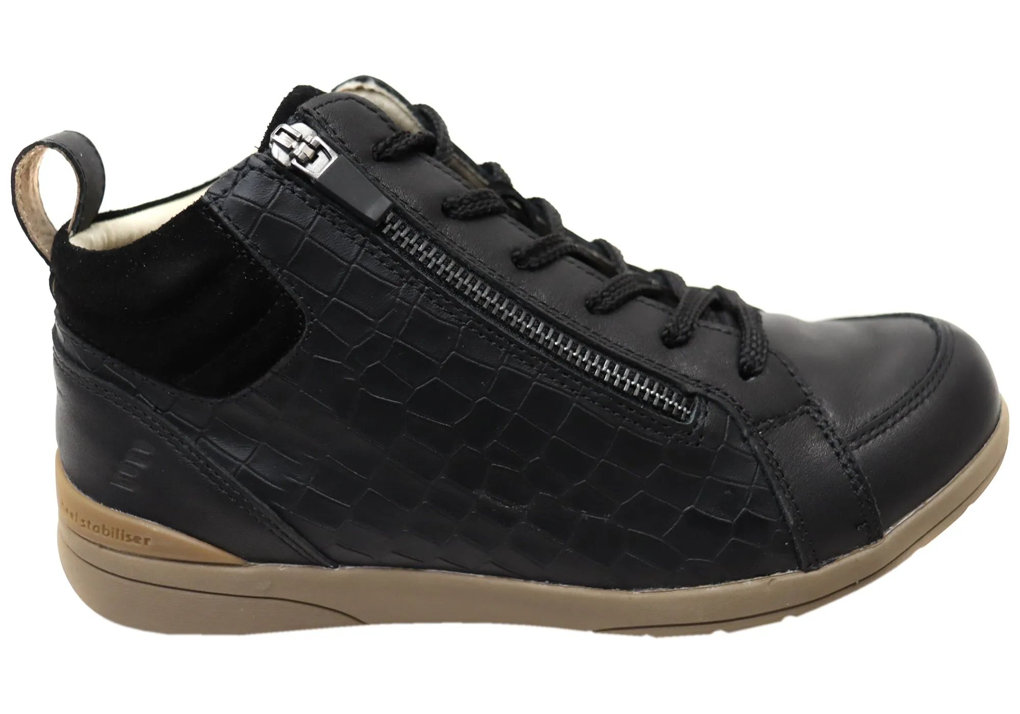 Homyped Odette Boot Womens Supportive Wide Fit Leather Ankle Boots Modern Lines Outdoor Purpose