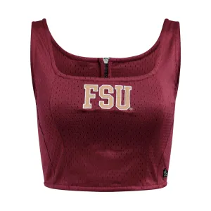 Ultra Fine Microfiber Blend Hype & Vice Women's FSU Jersey Corset - Garnet