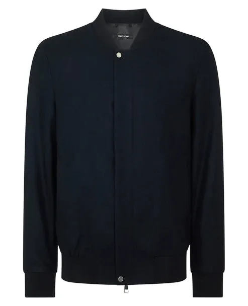 ID25581-Remus Navy Bomber Jacket Weekend Ready Magnetic Closure