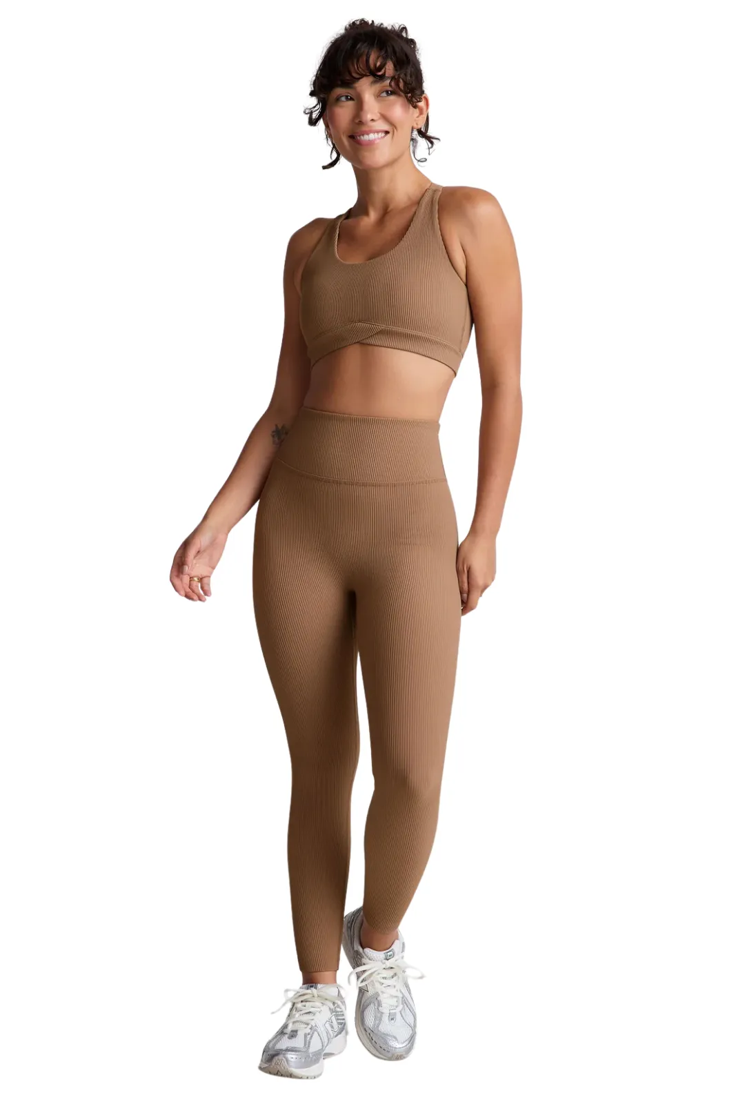 Impulse Midi Legging, Desert Sand Non Irritating Fabric