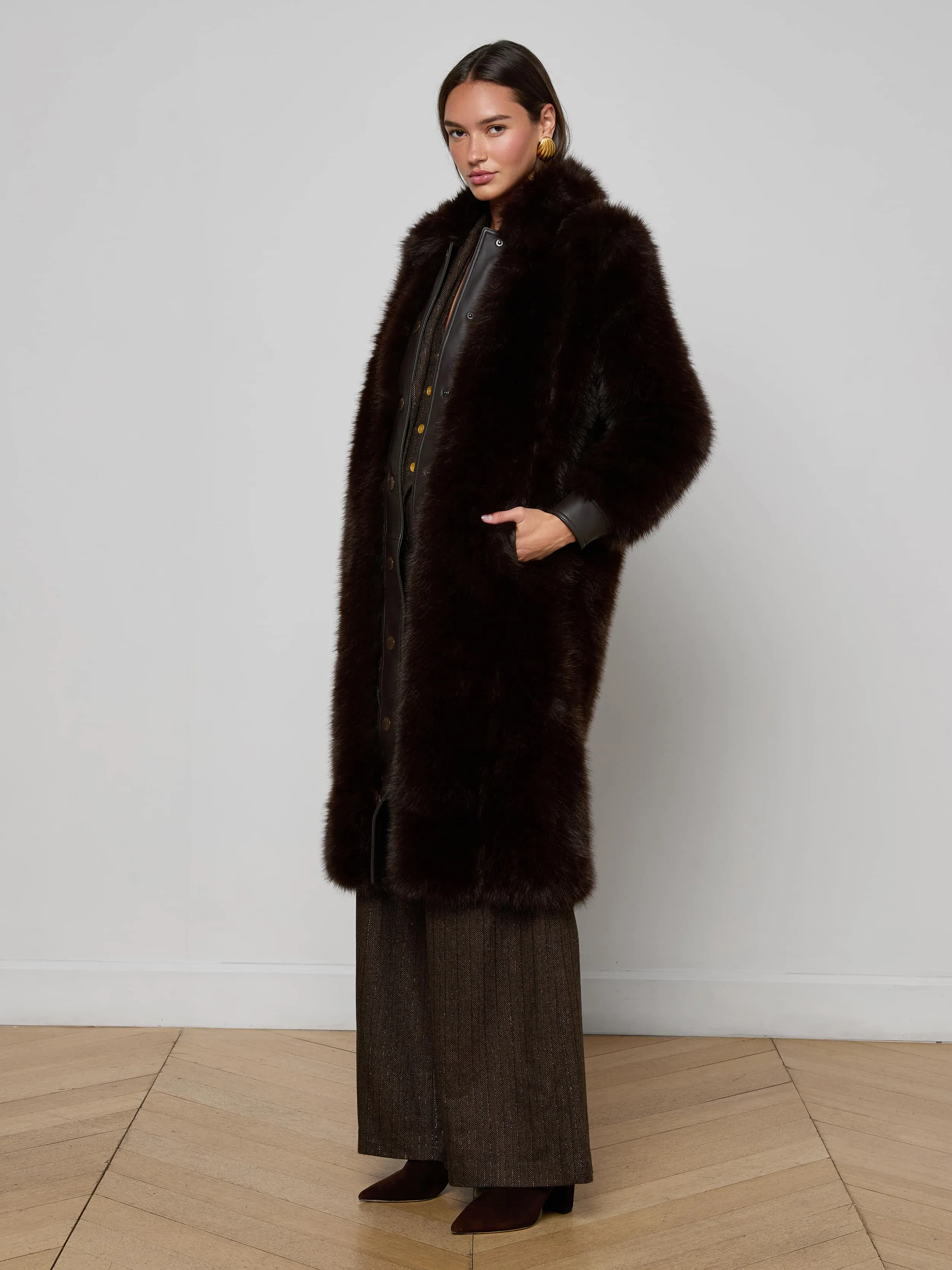 Lightweight Layer Irisa Faux Fur Coat