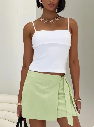 Sleek Flow Weekend Outfit Isaak Wrap Mini Skirt Sage