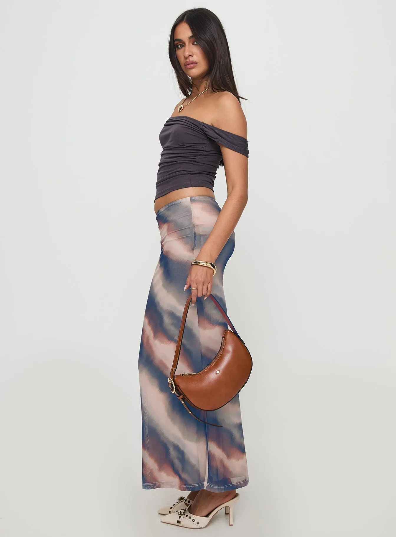 Ismeria Maxi Skirt Multi Slip Resistant Waistband Easy Vibe