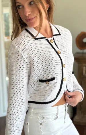 Low Maintenance Fibers Jackie Crop Cardigan