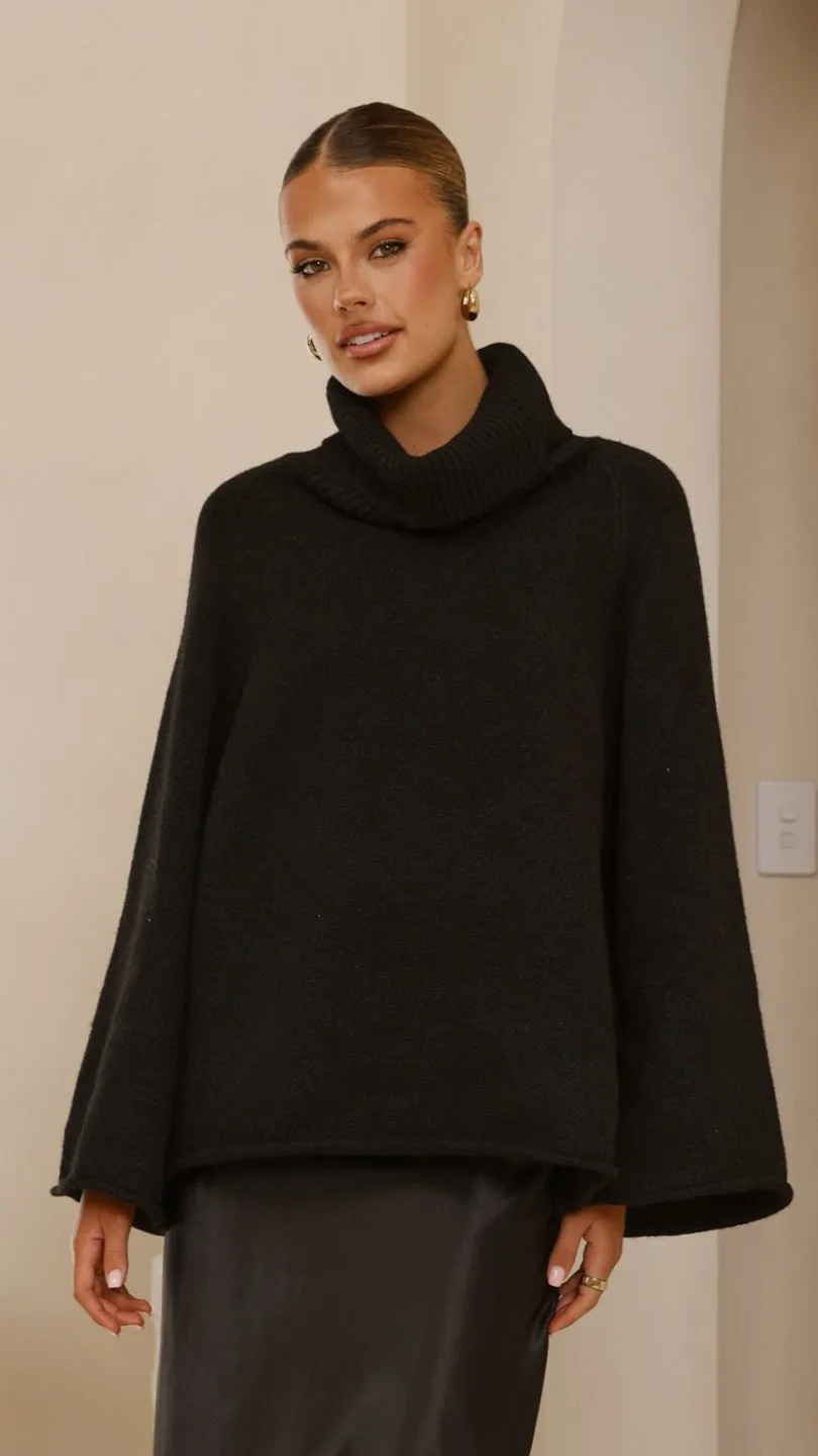 Jacques Knitted Jumper - Black Closet Essential