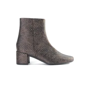 'Jacqui' vegan-leather ankle boot by Zette Shoes - bronze snake All Weather City Walking Feather Light Windy Weather