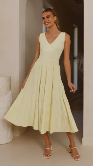 Chic Warmth Jayde Knit Dress - Yellow